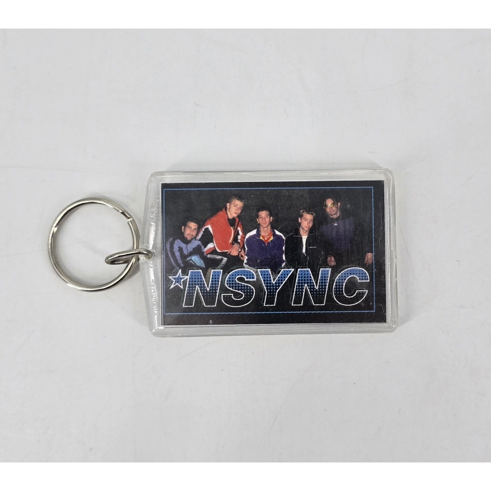 Vintage 1990s NSYNC Concert Keychain Boy Band Photo Original Merch Y2K